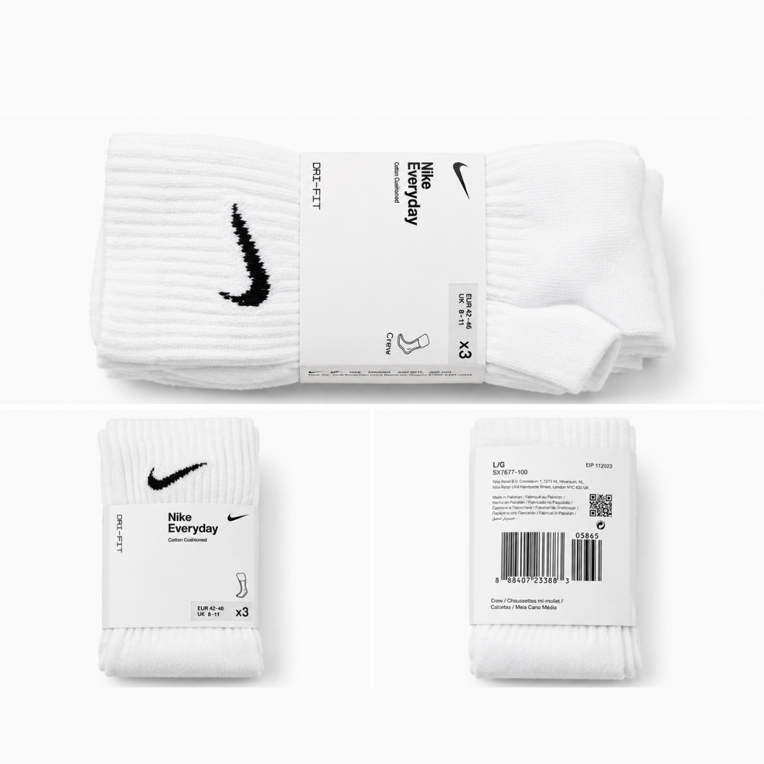 NK Everyday Cushioned Crew Socks | Pack of 3