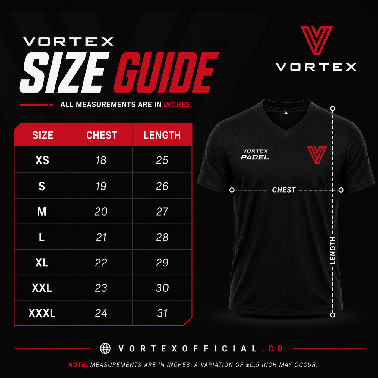 Vortex Performance Padel T-Shirt – Imported Mesh Fabric | Premium Sublimation Sports Shirt (Red & Black)