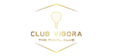 Logo of Club Vibora with a gold design on a white background