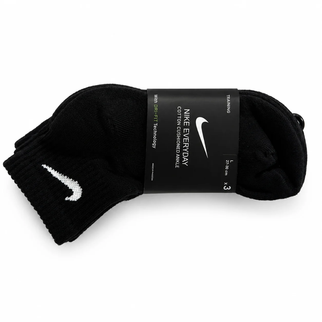 NK Everyday Cushioned Quarter Crew Socks | Pack of 3