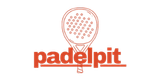 Logo of Padel Pit Islamabad with a paddle and ball design on a white background