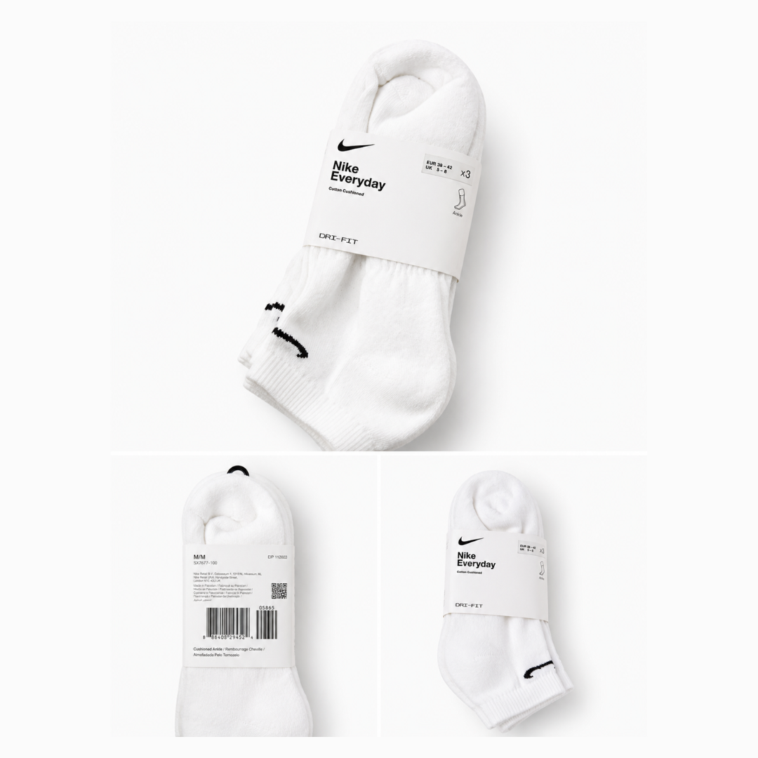 NK Everyday Cushioned Ankle Socks | Pack of 3