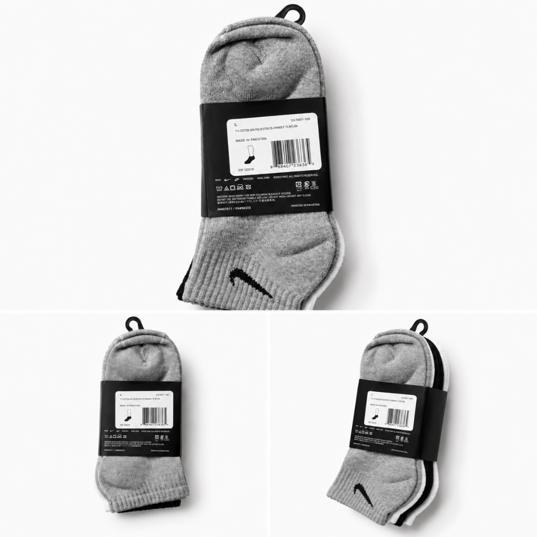 NK Everyday Cushioned Ankle Socks | Pack of 3