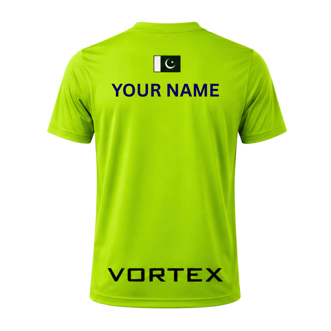 Vortex Padel Performance T-Shirt – Lime Green