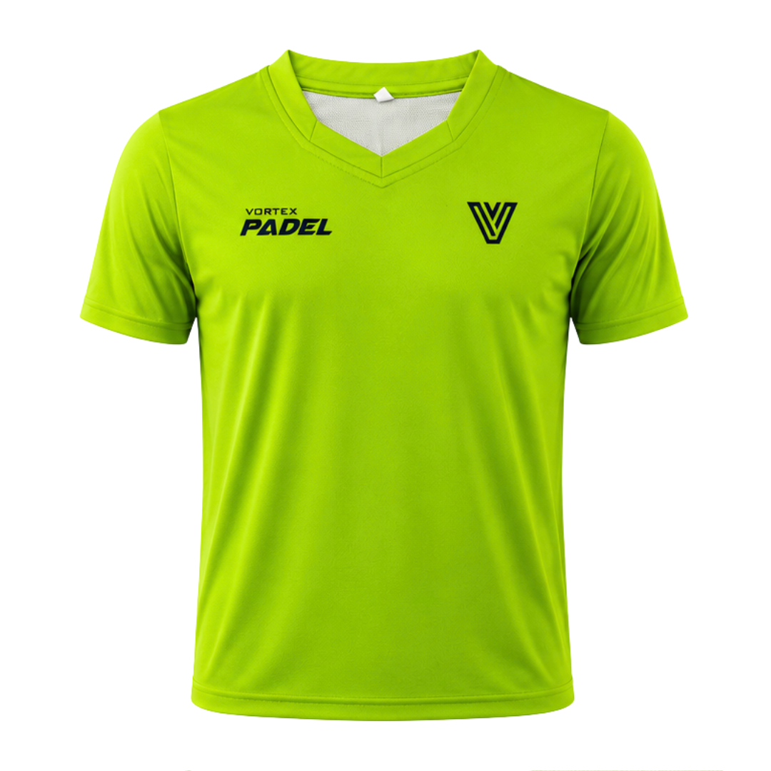Vortex Padel Performance T-Shirt – Lime Green