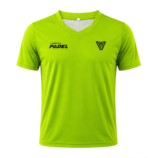 Vortex Padel Performance T-Shirt – Lime Green